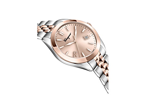 Ferragamo Classic Watch 42mm Rose Two-tone Case Rose Sunray