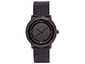 Nixon The Bobbi 35mm Black Leather Strap Black Dial Quartz Watch