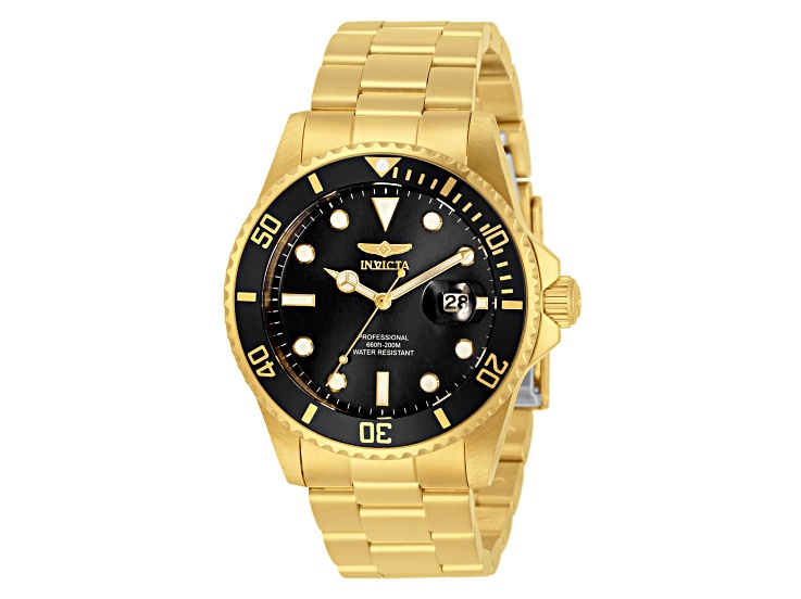 Invicta Men's Pro Diver 42mm Black Dial Stainless Steel Bracelet Quartz Watch