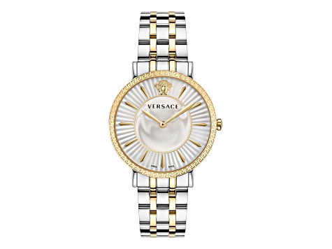 V-Eternal Watch 38MM Two-tone Case White Guilloché Dial Two-tone Bracelet