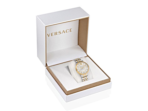 V-Eternal Watch 38MM Two-tone Case White Guilloché Dial Two-tone Bracelet