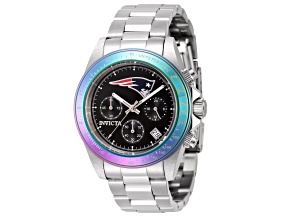 Invicta NFL 40.00mm Black Dial Stainless Steel Band Quartz Watch