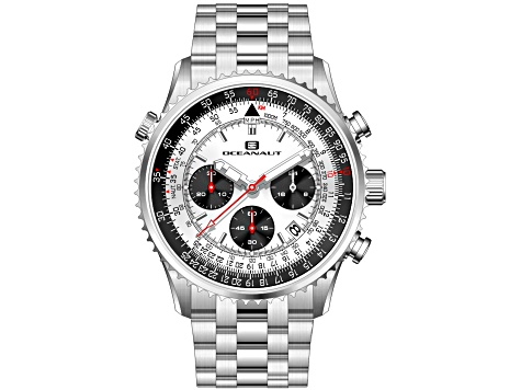 New never used Oceanaut Watch Oceanaut Mens Silver Dial Quartz Watch Oc1394 Stainless  main image 4