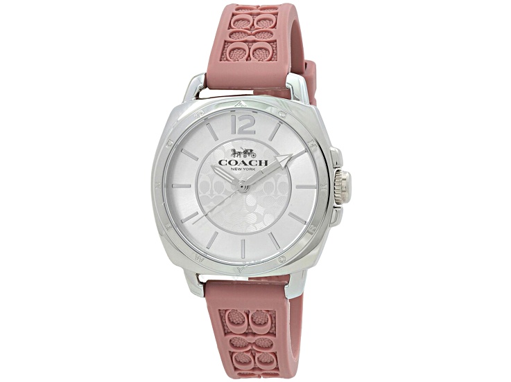COACH Pink & White Boyfriend Watch Coach Mini Boyfriend Watch 14503146 with Signature White  main image 3