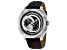 Christian Van Sant Men's Machina Black Dial, Red and Black Leather Strap Watch