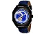 Christian Van Sant Men's Machina Blue Dial, Blue and Black Leather Strap Watch