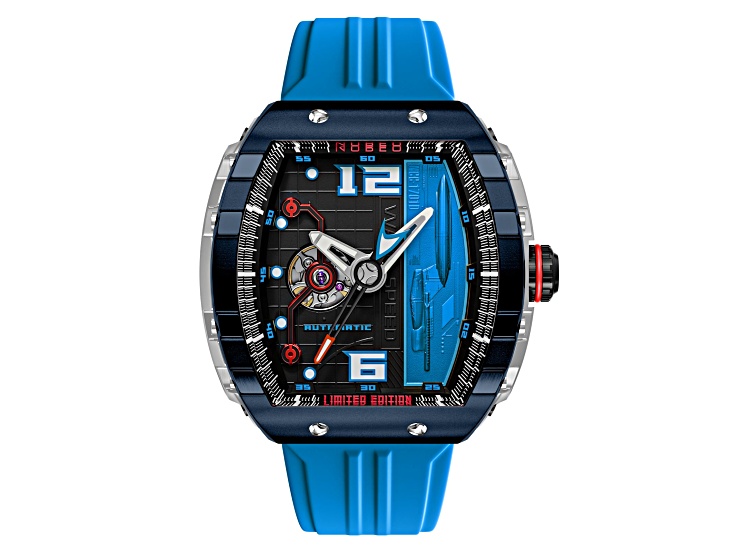 Nubeo Magellan Automatic Star Trek Warp Speed Blue Stainless Steel Band Limited Edition Watch
