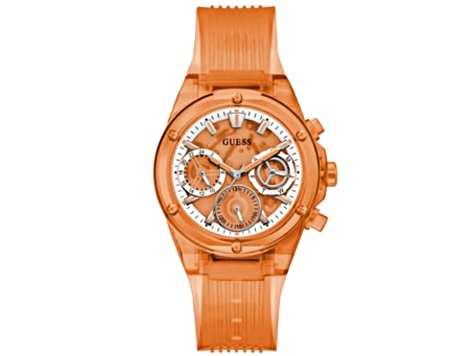 Guess Orange and Gold Women\'s Watch Guess Orange gold Strap silver Dial Women main image 3