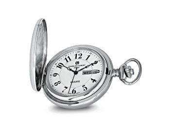 Picture of Charles-Hubert Stainless Steel Hunter Case with Lion Crest Pocket Watch