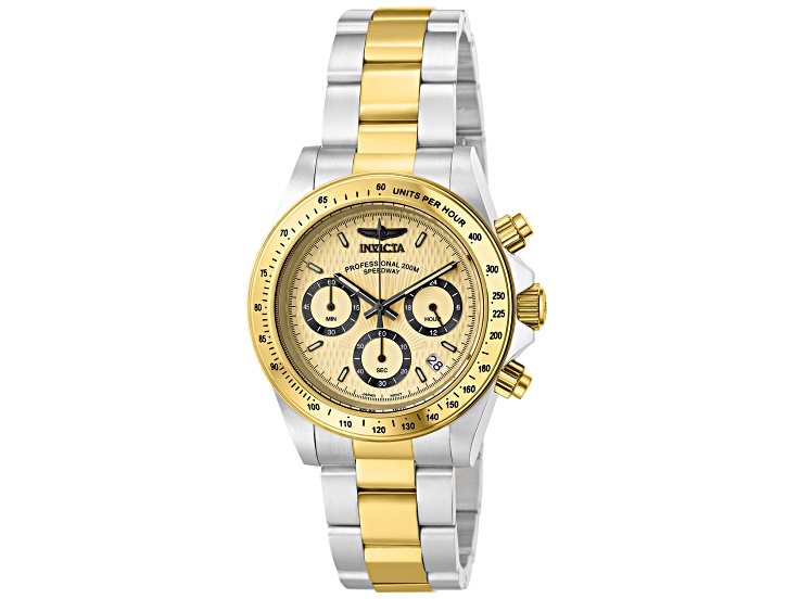 Invicta Men's Speedway 39.5mm Goldtone Dial Stainless Steel Bracelet Quartz Watch