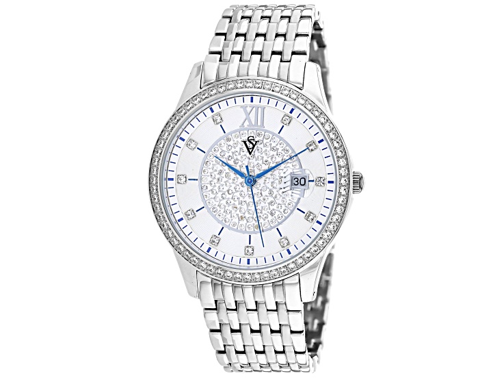 Christian Van Sant Carla 40mm Stainless Steel Bracelet White Dial Quartz Watch