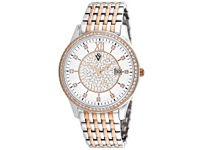 Christian Van Sant Carla 40mm Rose Bezel Two-tone Stainless Steel Band Quartz Watch