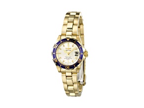 Invicta Pro Diver 24.5mm Champagne Dial Yellow Stainless Steel Quartz Watch