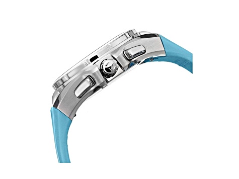 Rare - TechnoMarine Mother of Pearl Face & Teal Blue Leather Strap Watch RSQL01 Technomarine Women main image 4