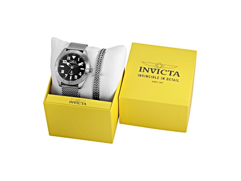 Invicta OCEAN VOYAGE 45mm Black Dial Stainless Steel Mesh  display picture 1