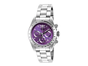 Invicta Women's Speedway 39.5mm Purple Dial Stainless Steel Bracelet Quartz Watch