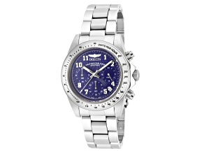 Invicta Men's Speedway 39.5mm Blue Dial Stainless Steel Bracelet Quartz Watch