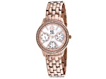 Roberto Bianci Women's Valentini White Dial, Rose Stainless Steel Watch