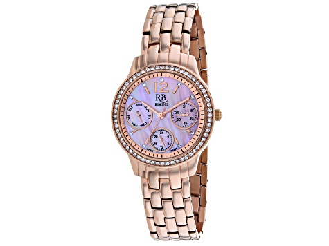 Roberto Bianci Women's Valentini Pink Dial, Rose Stainless Steel Watch