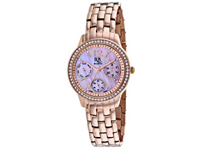 Roberto Bianci Women's Valentini Pink Dial, Rose Stainless Steel Watch