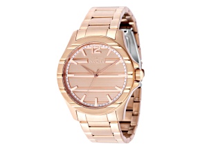 Invicta Men's Speedway 43mm Rosetone Goldtone Dial Stainless Steel Bracelet Quartz Watch
