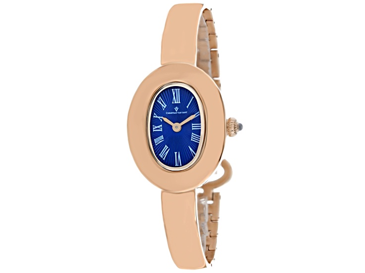 Christian Van Sant Anora 26mm Rose Stainless Steel Bracelet Blue Dial Quartz Watch