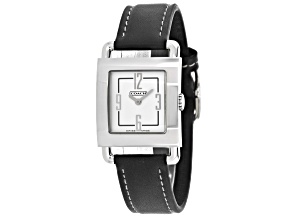 Coach 20mm Black Leather Strap Quartz Watch