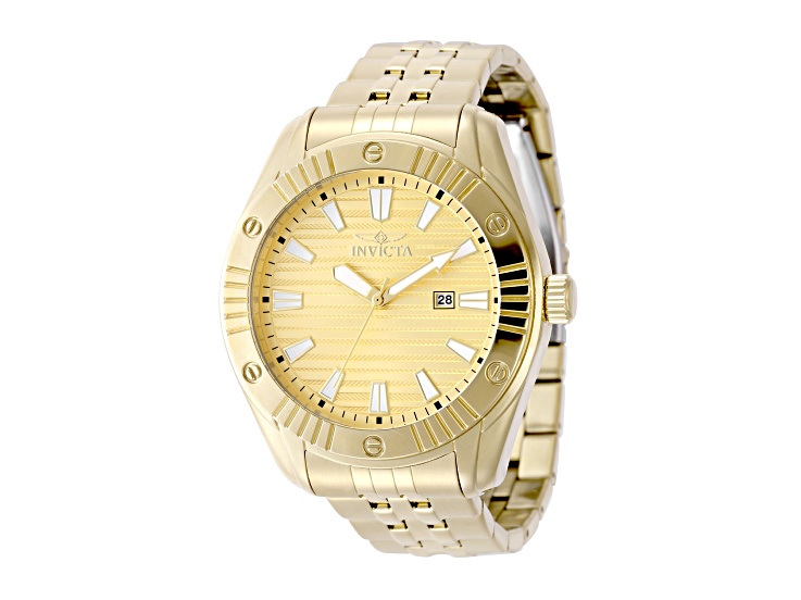 Invicta Women's Angel 47.5mm Goldtone Dial Stainless Steel Bracelet Quartz Watch