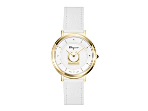 Minuetto Womens Watch 36MM IP Yellow Case Black Guilloché Dial  Strap