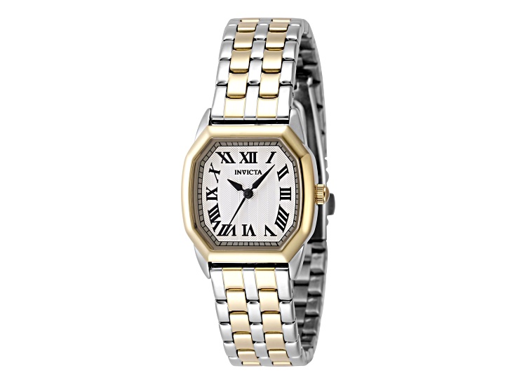 Invicta Wildflower 27mm Yellow Bezel Two-tone Stainless Steel Band Quartz Watch