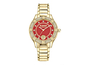 Canton Road Watch 36MM Yellow Case Red Enamel Dial Yellow Bracelet