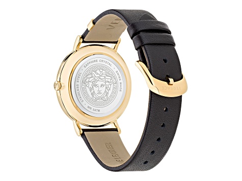 V-Eternal Watch 38MM Yellow Case Yellow Guilloché Dial Calf  display picture 2