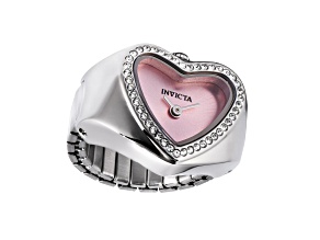 Invicta Mini 18.5mm Pink Dial Stainless Steel Band Quartz Watch