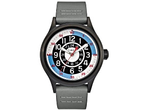 Timex Men's Lab Collab 40mm Quartz Watch, Dark Gray Leather Strap