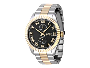 Invicta Specialty 43mm Black Dial Two-tone Stainless Steel Quartz Watch