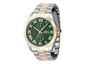 Invicta Specialty 43mm Green Dial Two-tone Stainless Steel Quartz Watch