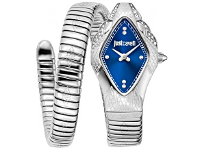 Just Cavalli Ferocious 22mm Stainless Steel Bracelet Blue Dial Quartz Watch