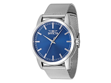 Invicta Celestial 43mm Blue Dial Stainless Steel Band Quartz  display picture 3
