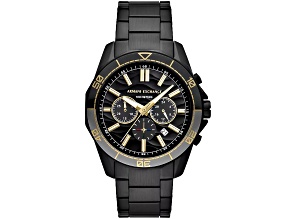 Armani Exchange Spencer 44mm Black Stainless Steel Bracelet Chronograph Quartz Watch