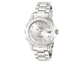 Invicta Angel 38mm Silver Dial Stainless Steel Band Quartz Watch