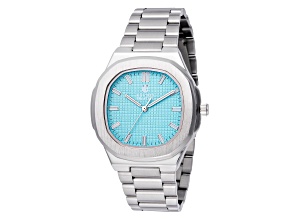 Montres Prestige by Invicta 42mm Light Blue Dial Stainless Steel Quartz Watch