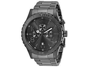 Invicta Specialty 50mm Gunmetal Dial Stainless Steel Band Quartz Watch