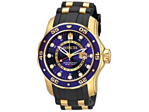 Invicta Pro Diver 48.8mm Blue Dial Polyurethane, Silicone, Stainless Steel Band Quartz Watch