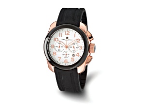 Charles Hubert Men's Rose IP-plated Stainless Steel Chronograph Watch