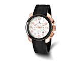 Charles Hubert Men's Rose IP-plated Stainless Steel Chronograph Watch