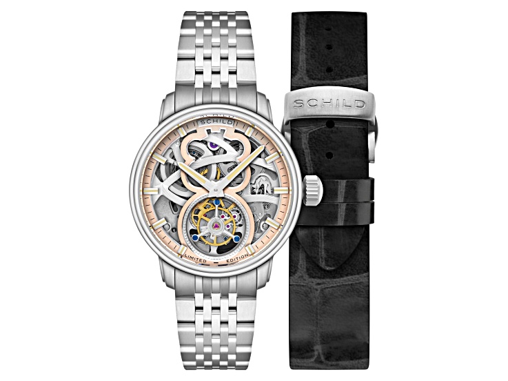 Schild Maximillian Tourbillon Beige Dial White Stainless Steel Band Limited Edition Watch