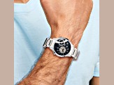Charles Hubert Men's Stainless Steel 44mm Dual Time Watch