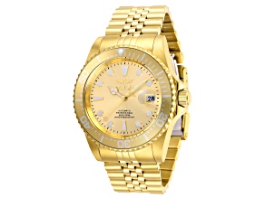 Invicta Pro Diver 42mm Champagne Dial Stainless Steel Band Automatic Watch