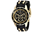 Invicta Angel 40mm Black Dial Silicone, Stainless Steel Band Quartz Watch