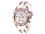 Invicta Angel 40mm White Dial Silicone, Stainless Steel Band Quartz Watch